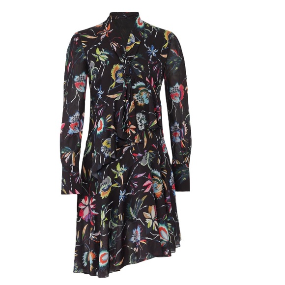 Jason Wu Black Jungle Flower Dress, Size 0 - Picture 4 of 11